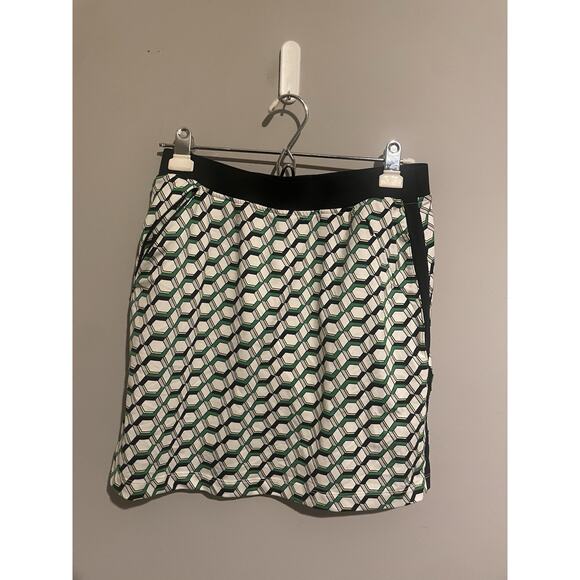 Tail Skort Womens‎ Small Green Black Geometric Pockets - Picture 1 of 8
